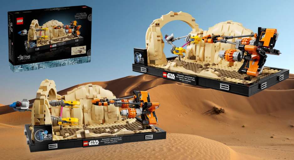 Star Wars LEGO Mos Espa Podrace Diorama