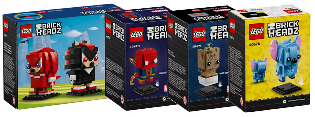 ▻ New LEGO BrickHeadz 2024: Iron Spider-Man, Groot, Knuckles, Shadow and  Stitch - HOTH BRICKS