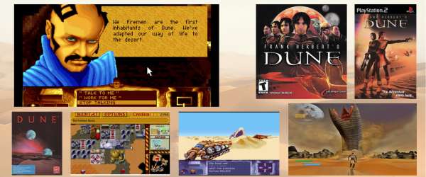 pictures of screen shots from Dune video games