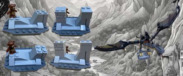 LEGO Fell Beast ruins build