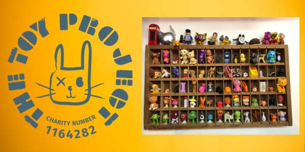 picture of the logo for the Toy Project and a picture of small toys in a frame