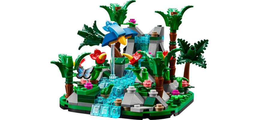 Tropical Rainforest Diorama display set LEGO