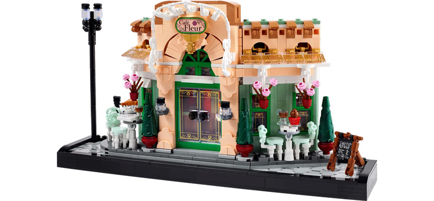 close up of lego french cafe 10362