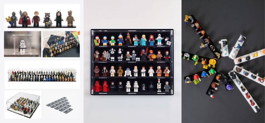 lego minifigure display cases acrylic cabinets and plates