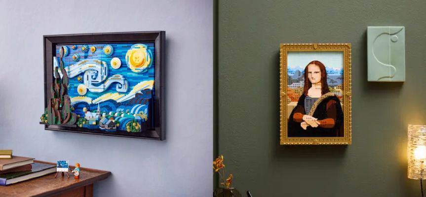 Vincent Van Gogh and Mona Lisa LEGO art sets