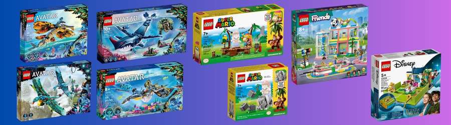 selection of LEGO sets in boxes