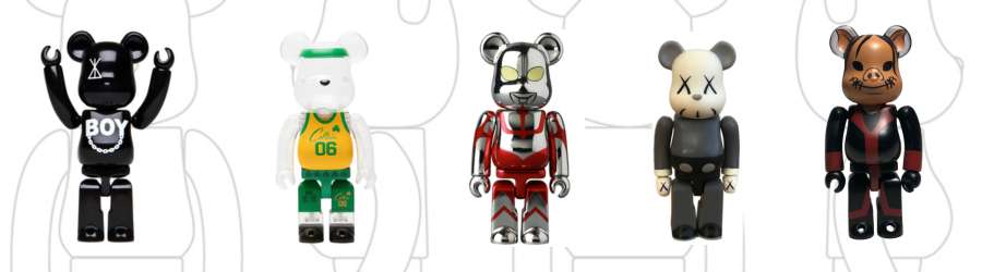 picture of some 100% Bearbrick figures