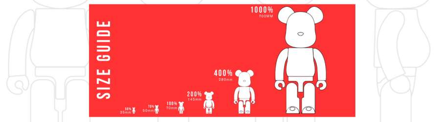 picture of Bearbrick size guide