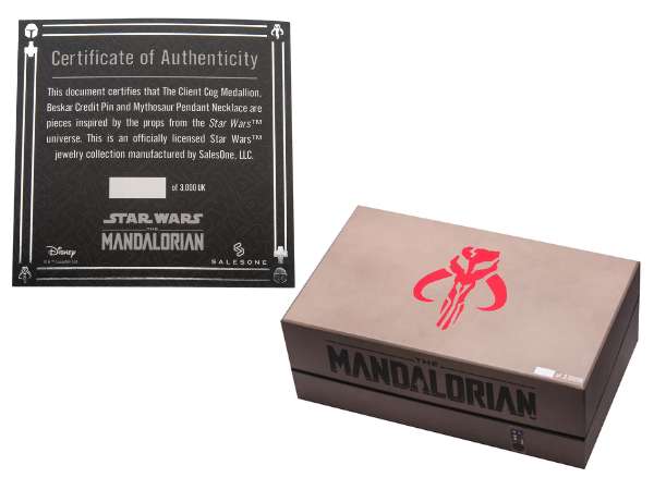 Mandalorian presentation box and certificate of authenticity