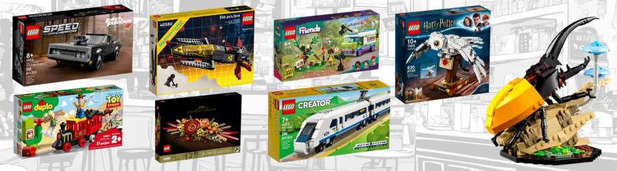 lots of different LEGO sets from different themes
