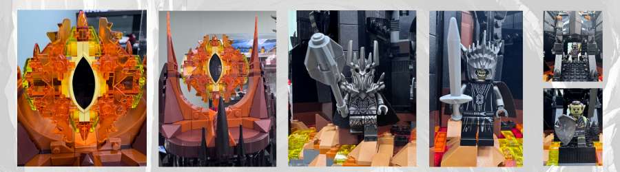 picture of LEGO Eye of Sauron and some minifigures