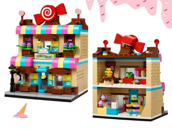 LEGO 40692 Candy Store front and back