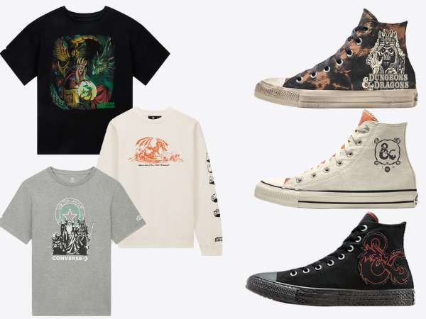 Converse x D&D t-shirts and sneakers