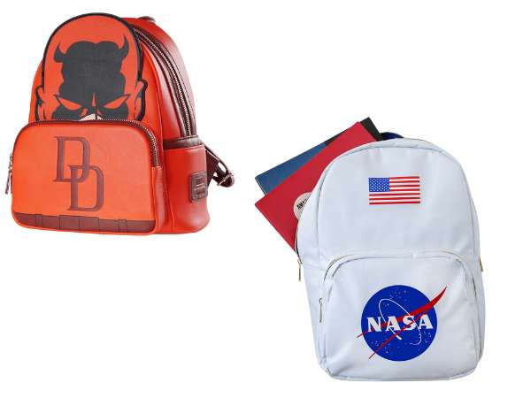 Daredevil loungefly backpack and NASA backpack