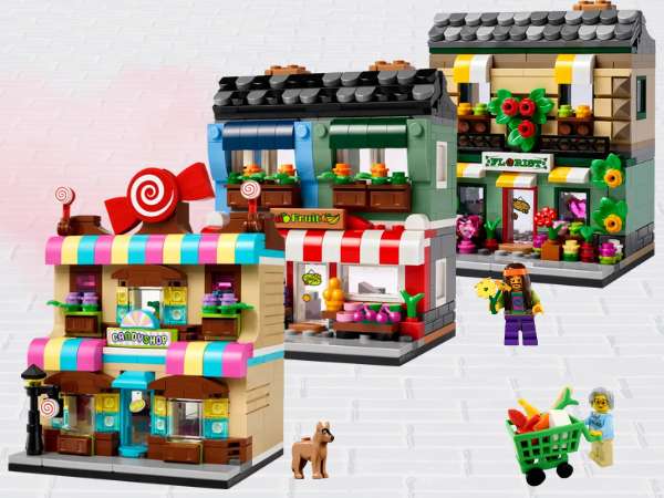 LEGO GWPs Flower Store, Fruit Store and Candy Store