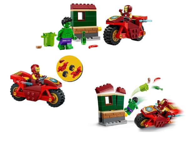 LEGO 76287 Iron Man with Bike and The Hulk