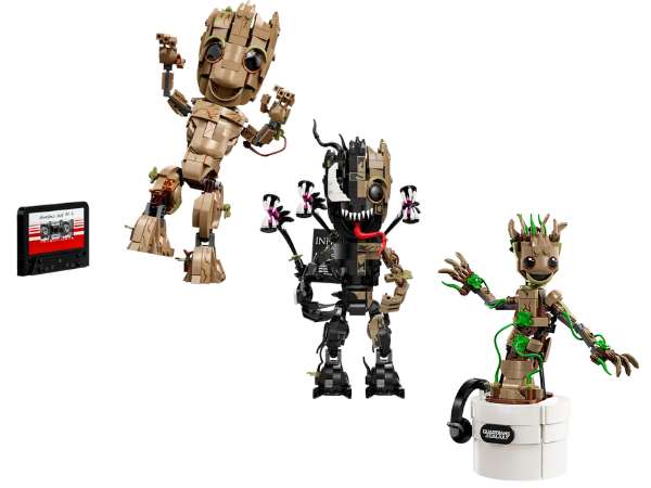 LEGO 76297 Dancing Groot and LEGO 76217 nd LEGO 76249