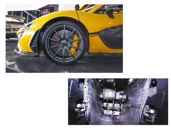 McLaren P1 hidden pedal and brake disc