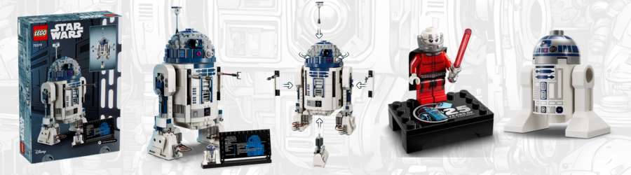 LEGO R2-D2 and LEGO Darth Malak