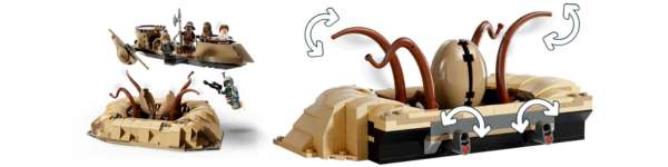 LEGO 75396 Desert Skiff and Sarlacc Pit close up of the pit