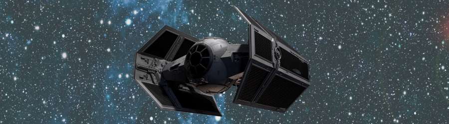 picture if a TIE Advanced x1 in space