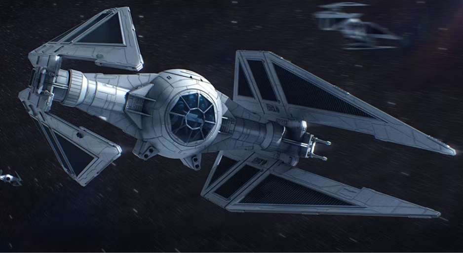 picture of a tie interceptor in space