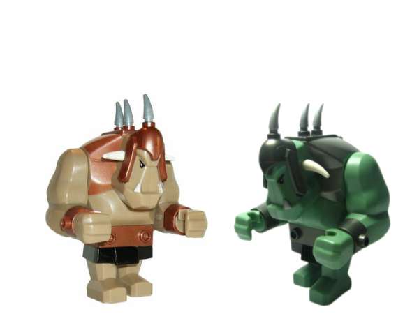 2 LEGO trolls from LEGO Castle Chess Set