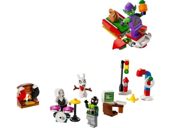 LEGO Minifigures from 2024 Spiderman advent calendar