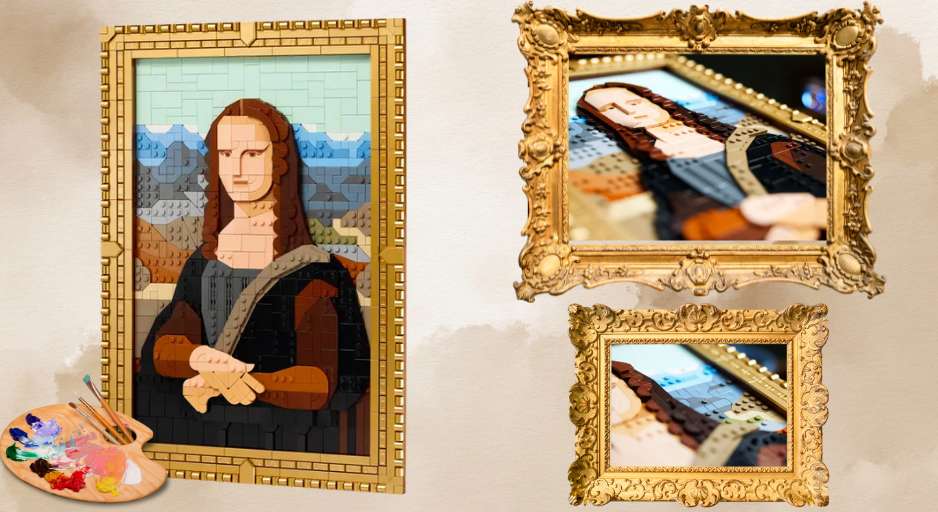 LEGO Mona Lisa and close up section