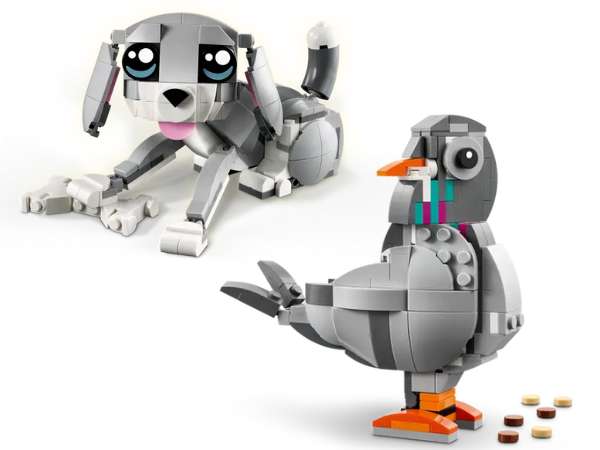 LEGO 31163 dog and pigeon