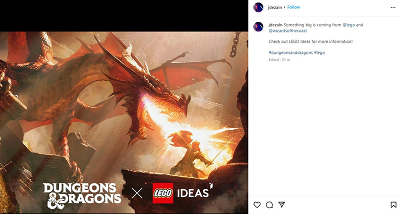 LEGO Designer Instagram 2022 Post