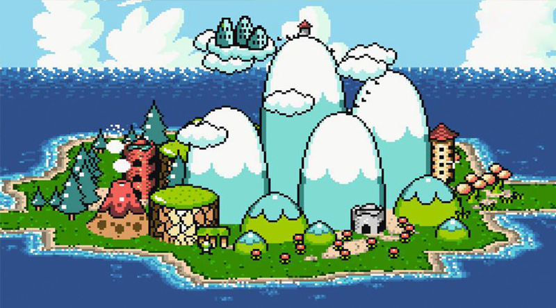 Yoshi's Island Super Mario SNES Game Shot