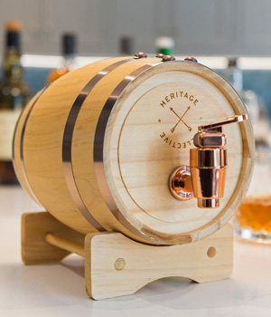 Small Countertop Whiskey Barrel