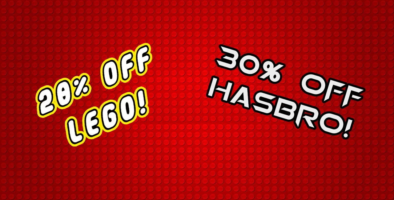 20 Off LEGO 30 Off Hasbro Toys At Zavvi UK iDisplayit