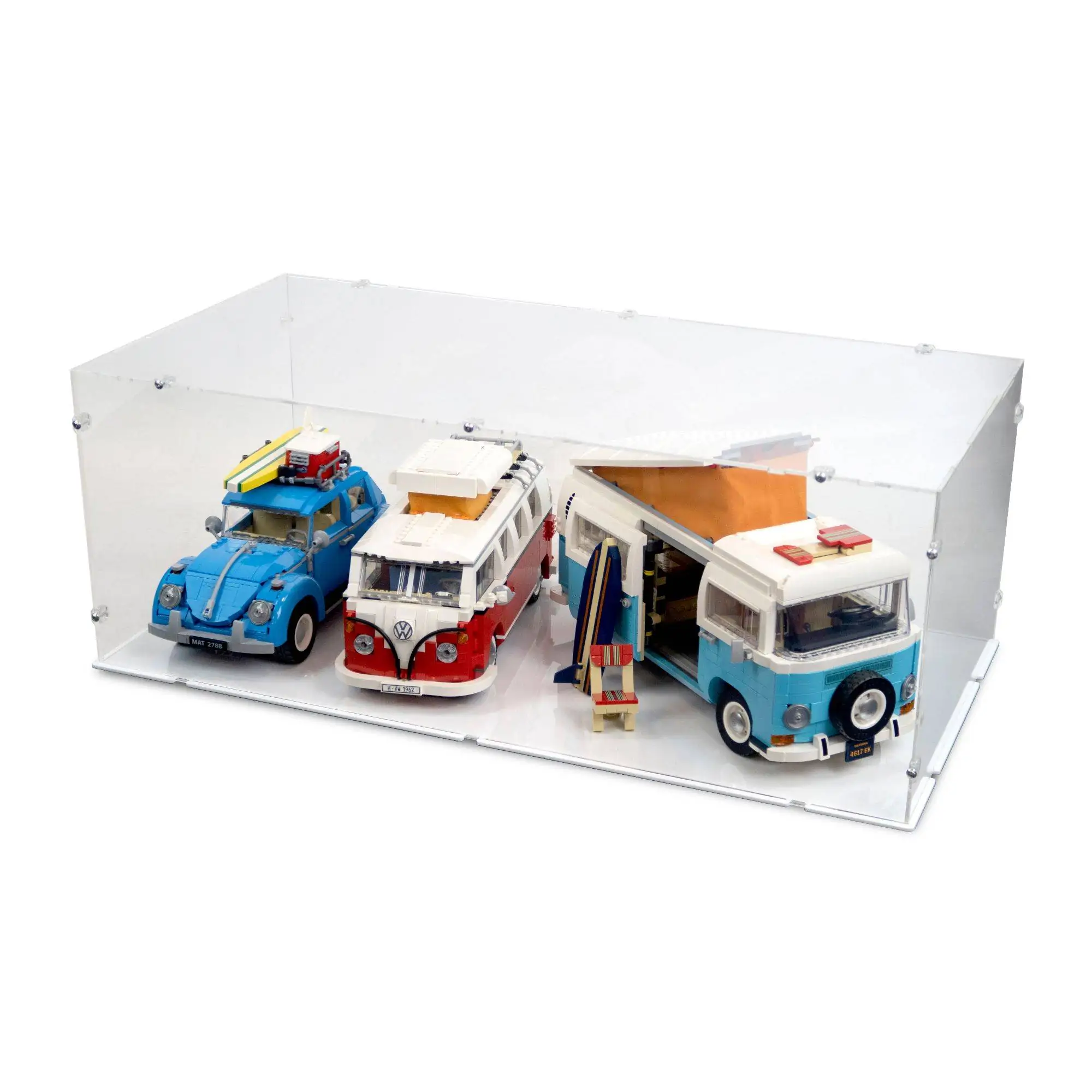 Extended Acrylic Display Case for LEGO VW T2 Camper Van | iDisplayit